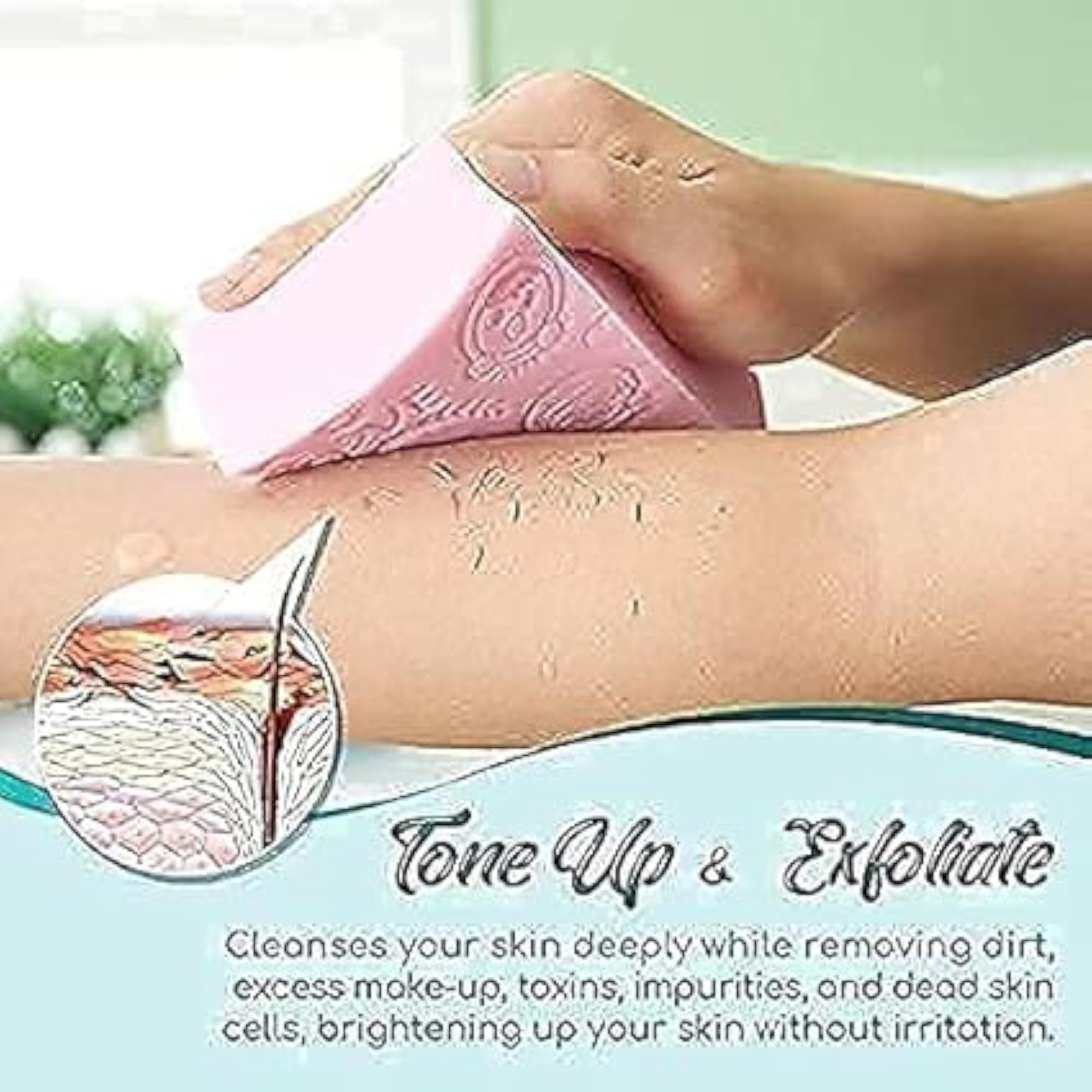 Exfoliating Bath Sponge, Deep Cleansing Body Scrubber